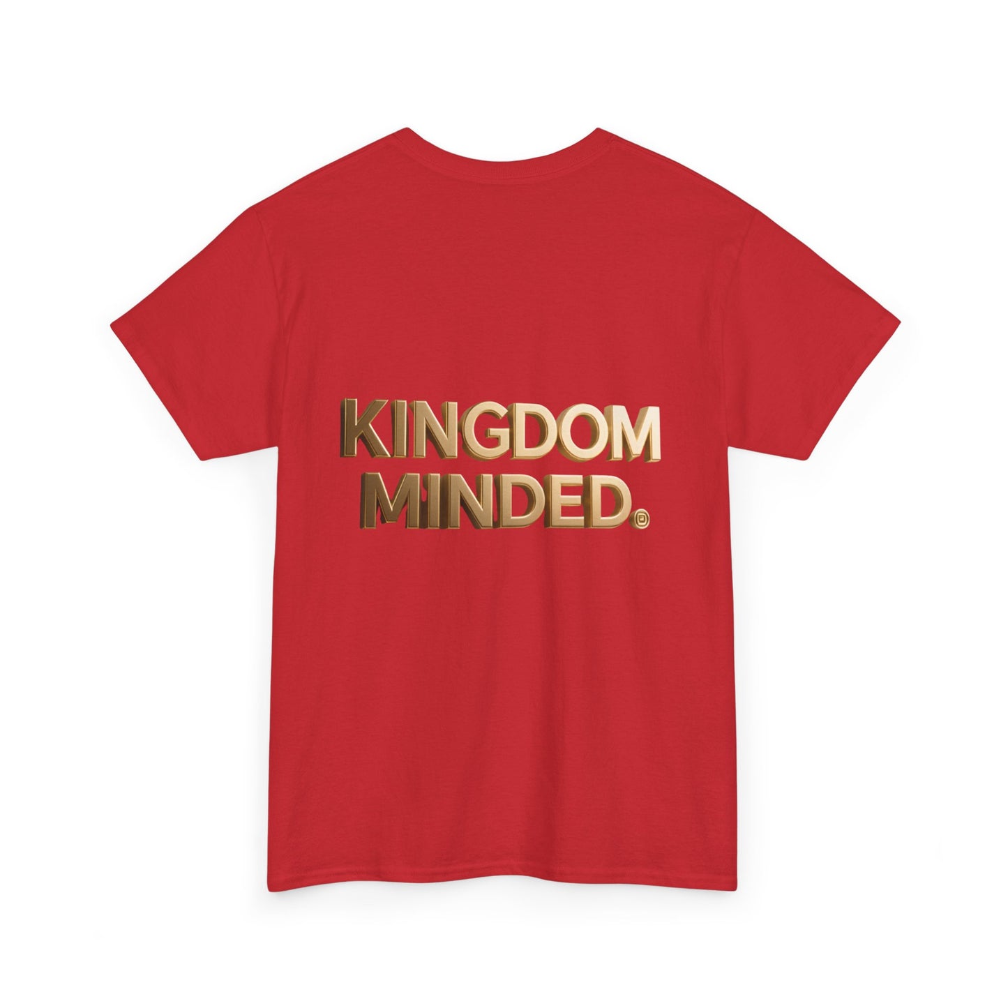 Faith & Focus Tee — Gold Typography Cotton Shirt