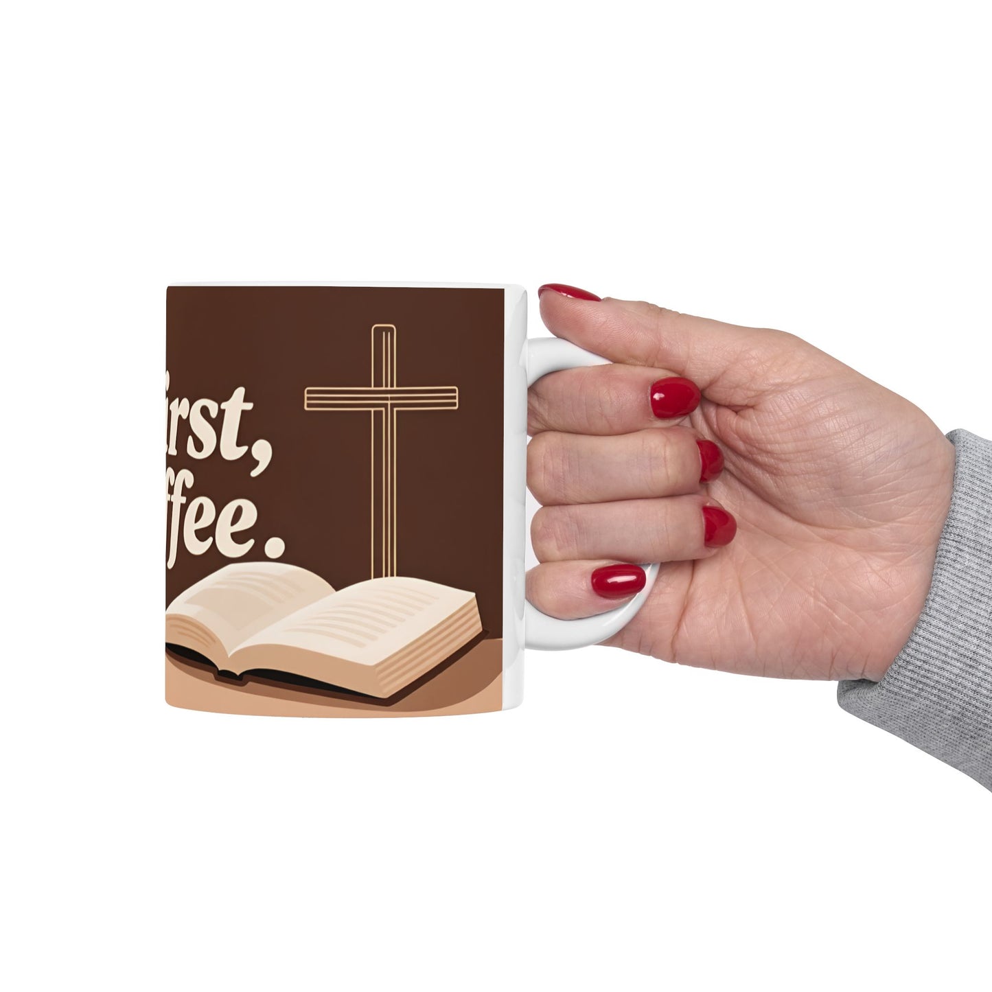 Christ First Then Coffee mug | Christian faith coffee mug, scripture morning cup