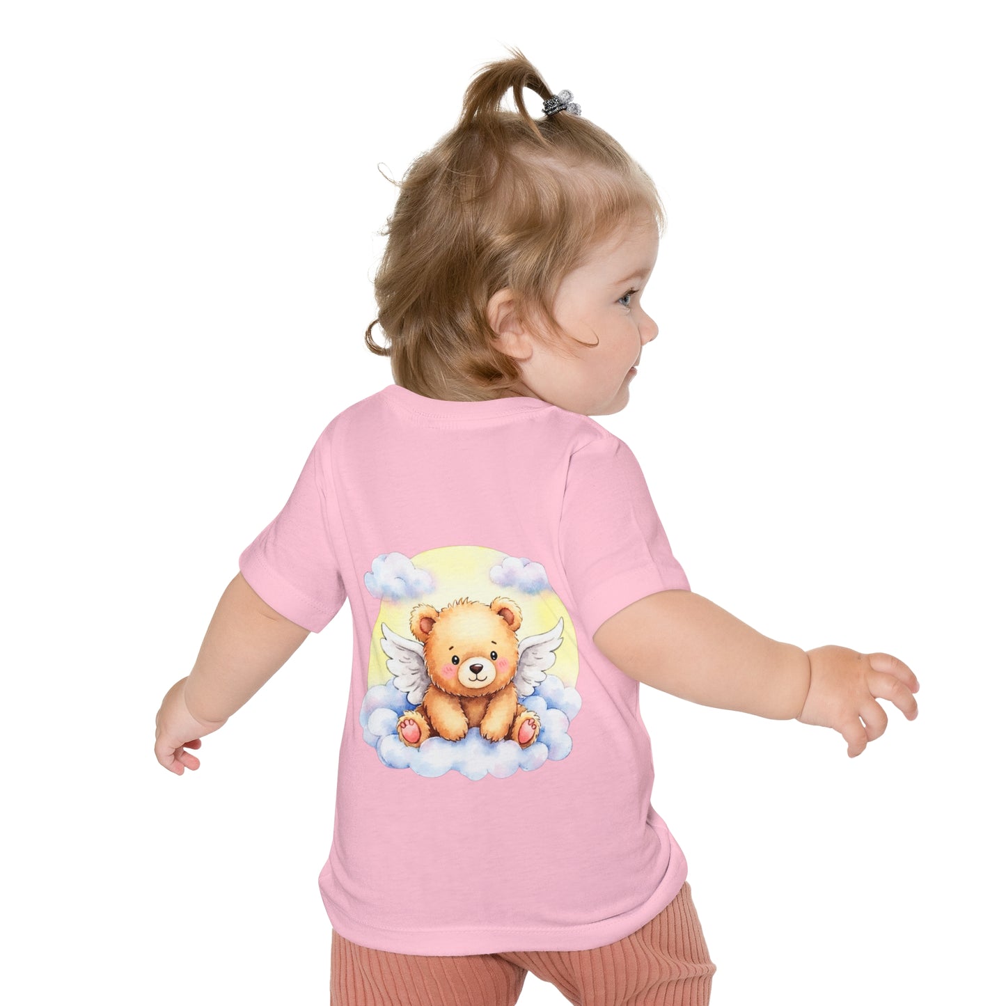 Baby T-Shirt — "God's Little Angel" Cute Winged Bear Personalized Tee