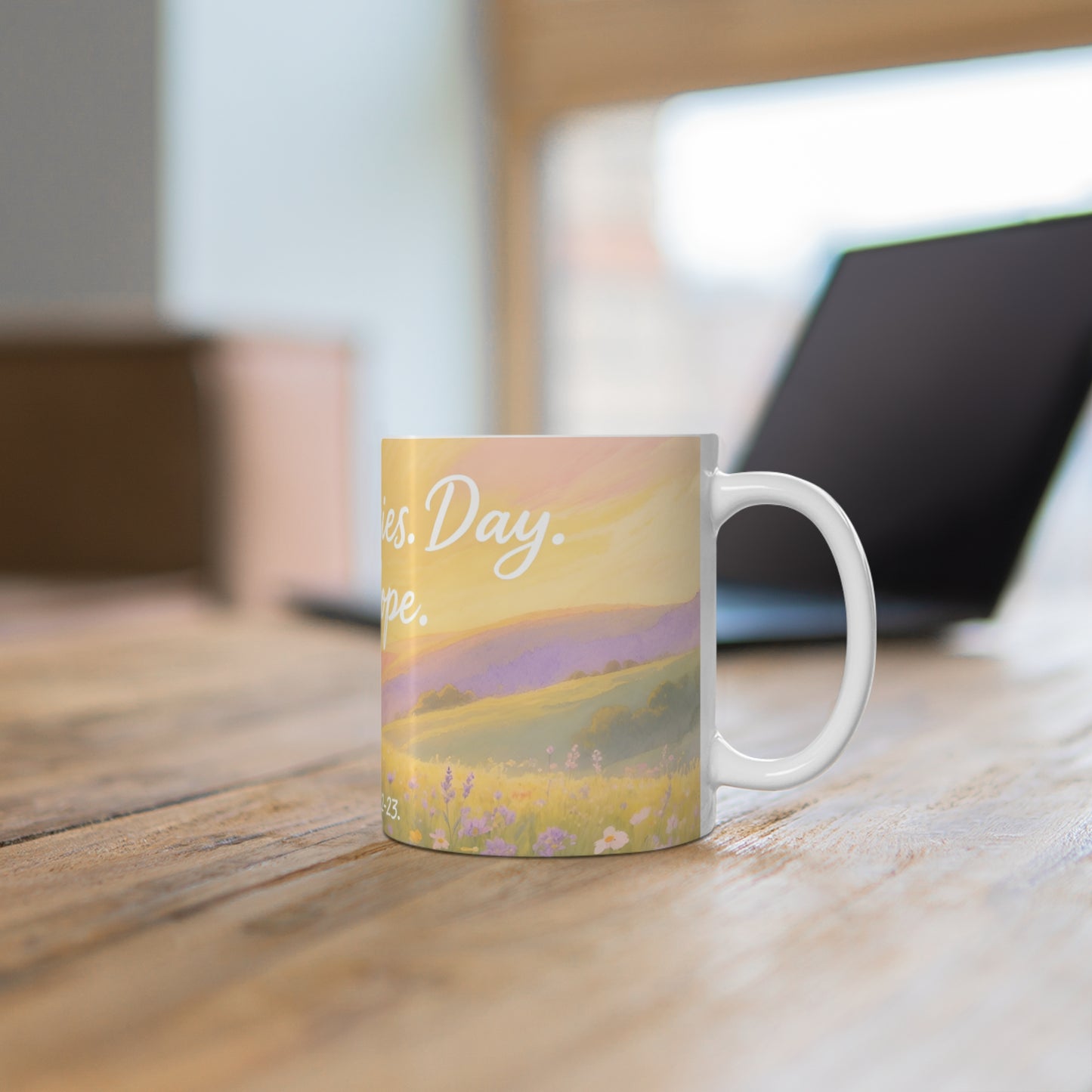Inspirational Coffee Mug — "New Mercies, New Hope" Bible Verse (Lamentations 3:22-23)