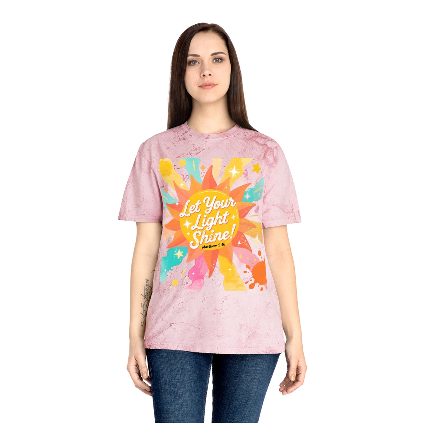 Let Your Light Shine T-Shirt — Retro Sunshine Graphic Tee (Matthew 5:16)