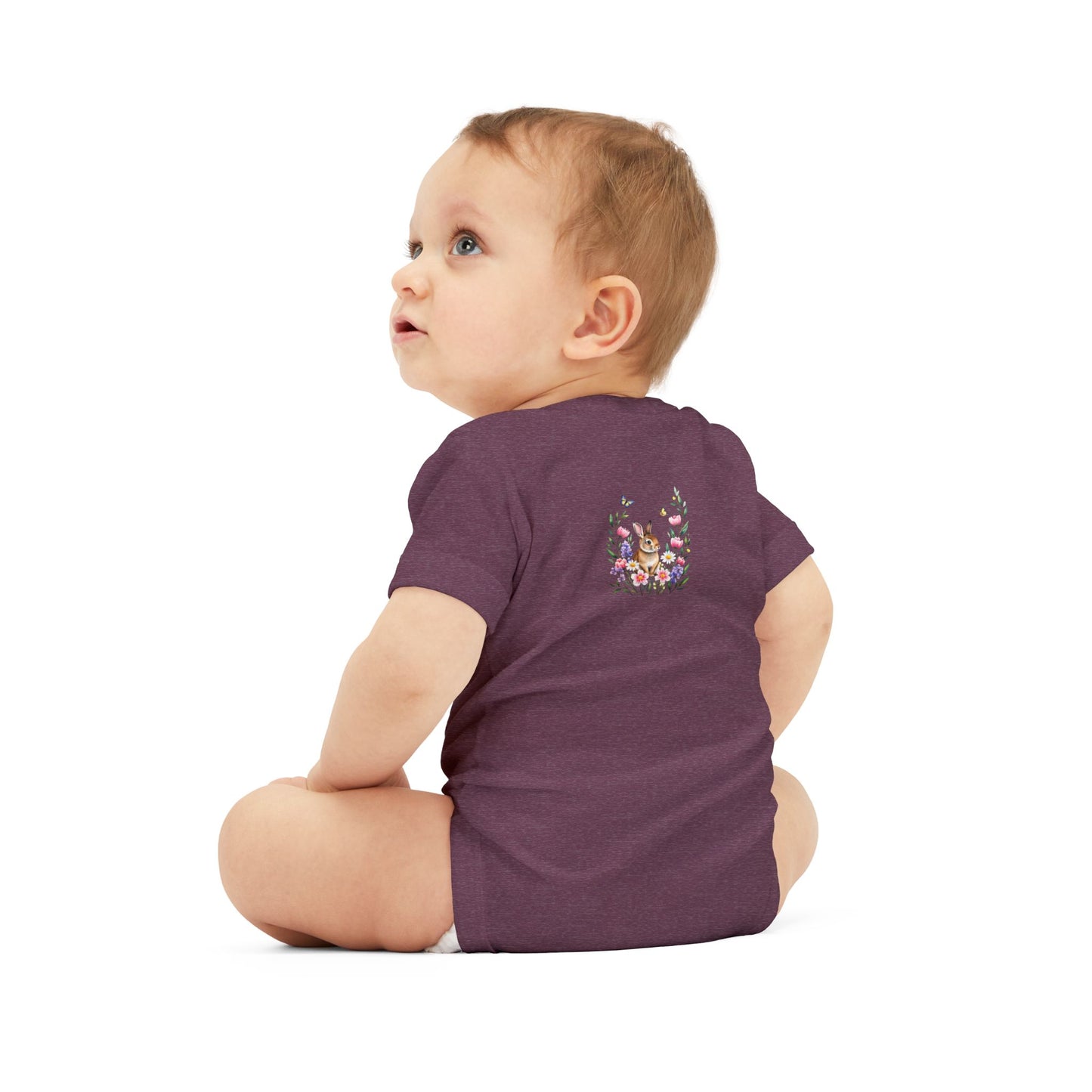 Floral Bunny Infant One-Piece Bodysuit