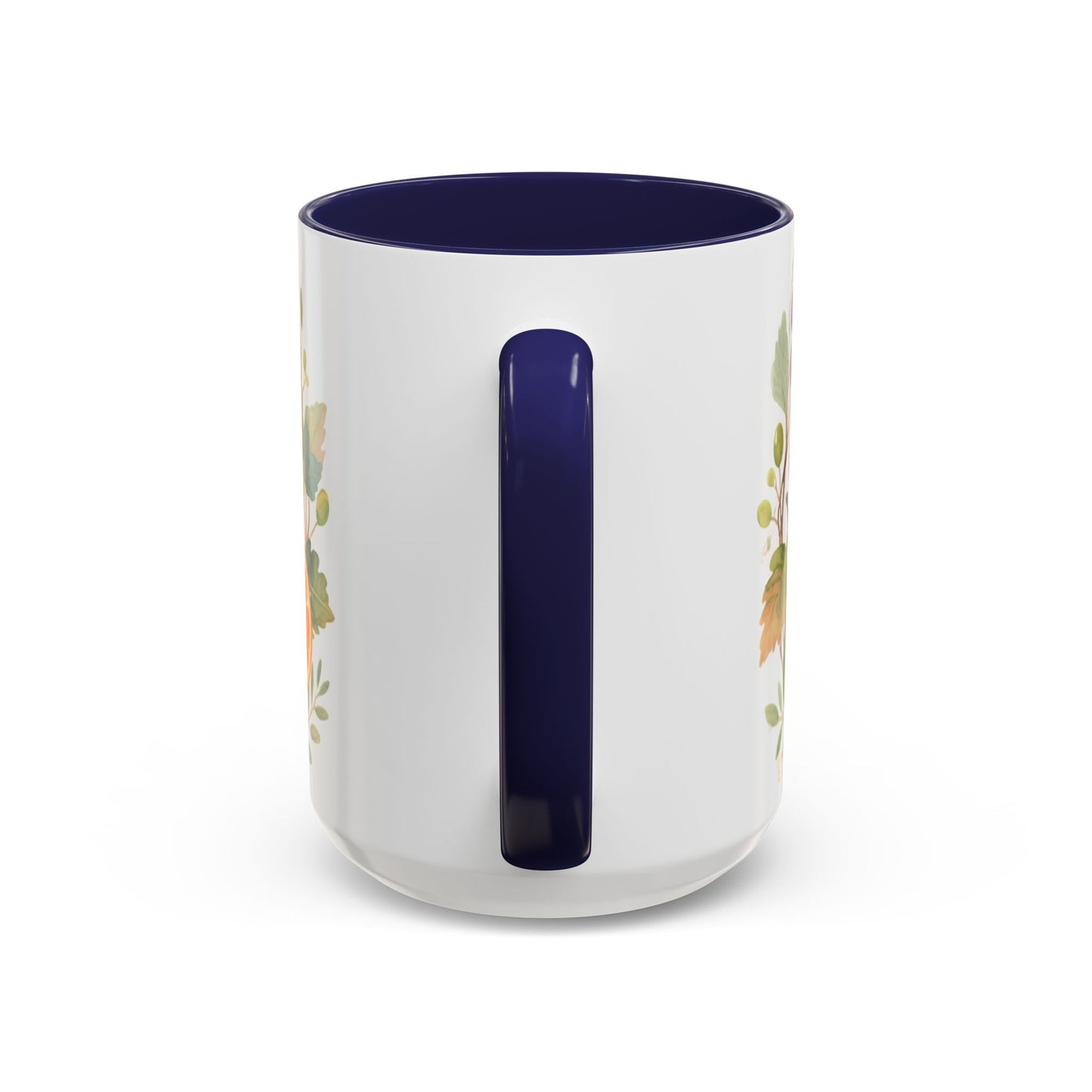 Christian Fruit of the Spirit Accent Coffee Mug — Galatians 5:22-23 Floral Scripture Design (11/15oz)