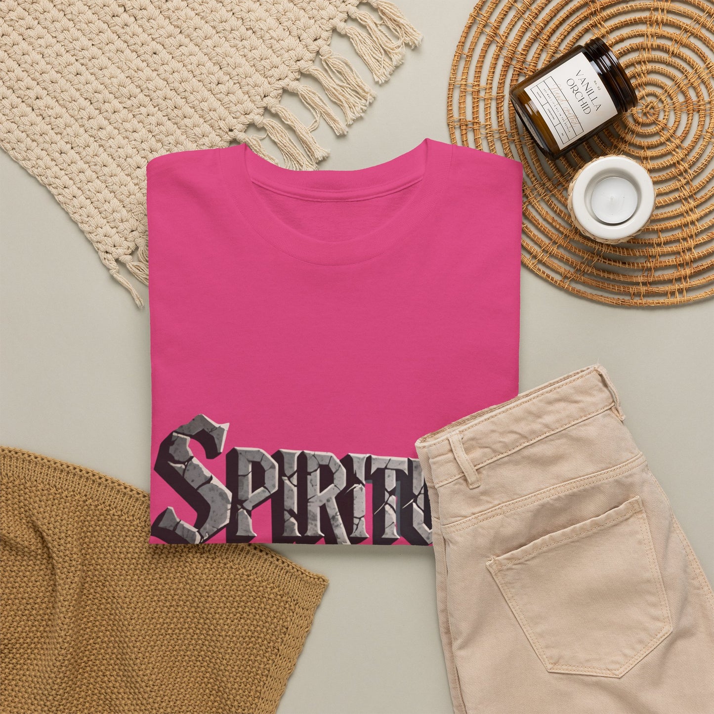 Spiritual Warrior T-Shirt — Gothic Lettering Faith & Strength Tee