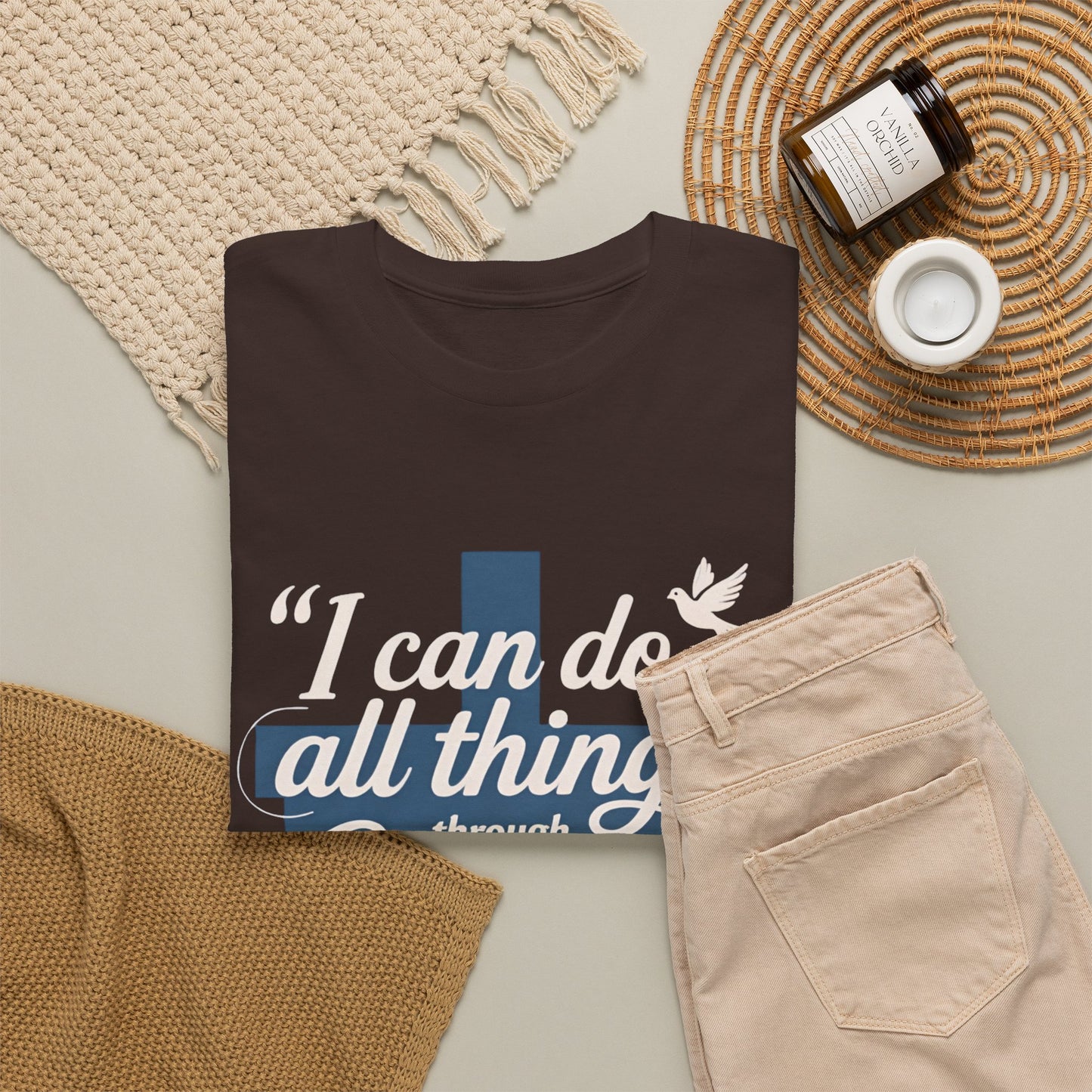 Philippians 4:13 Cotton Tee — "I Can Do All Things" Christian Prayer T-Shirt