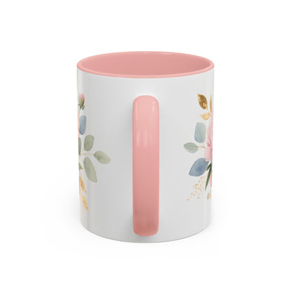 Grace Upon Grace Floral Coffee Mug — John 1:16 Scripture Accent Mug