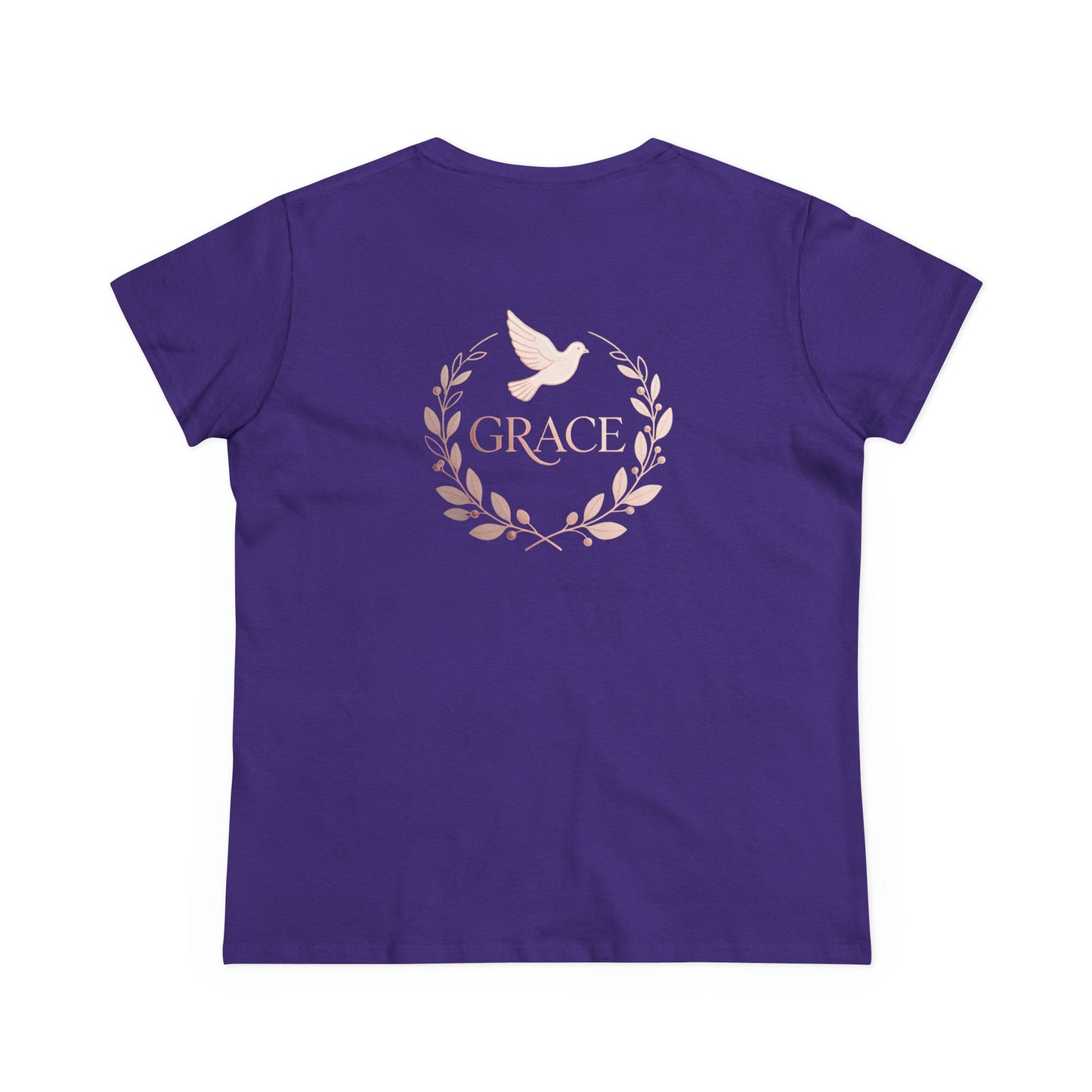 Graceful Dove Wreath Tee — Women's Rose-Gold Reminder Tee