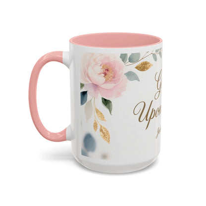 Grace Upon Grace Coffee Mug — Floral John 1:16 Scripture Accent Mug
