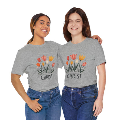 Tulip Floral Faith Shirt | Christian Spring Tee | Unique Gifts for Moms & Teens
