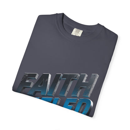 Faith Fueled Garment-Dyed Tee — Vintage Two-Tone Christian T-Shirt