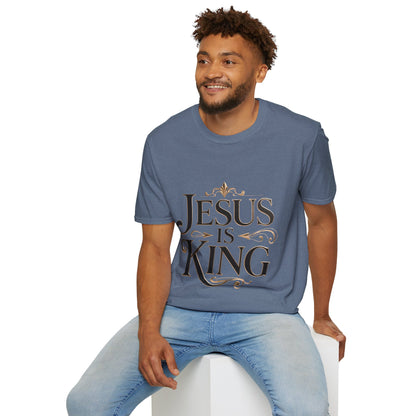 Jesus Is King T-Shirt — Christian Faith Graphic Tee, Inspirational Worship Shirt