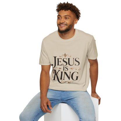 Jesus Is King T-Shirt — Christian Faith Graphic Tee, Inspirational Worship Shirt