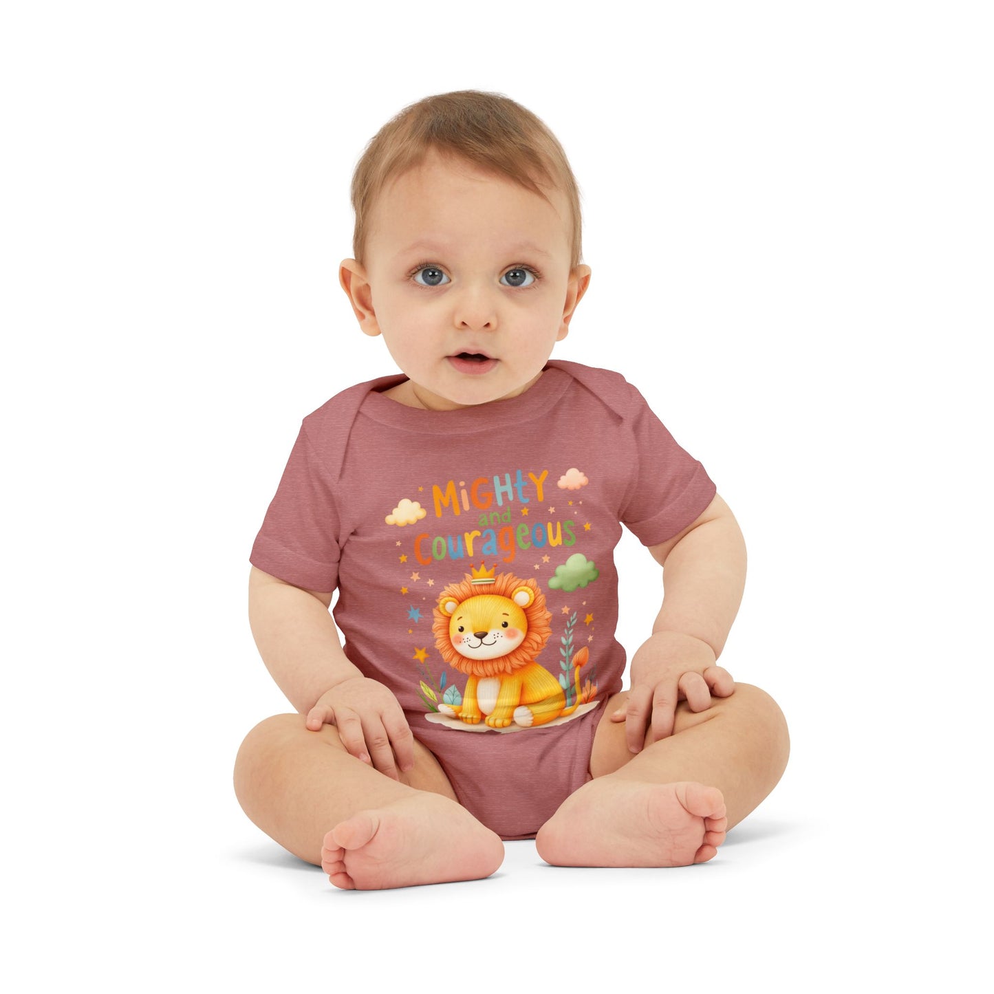 Mighty and Courageous Lion Infant One‑Piece Bodysuit | Perfect Gift for Baby Showers | Birthday Gifts (Copy)