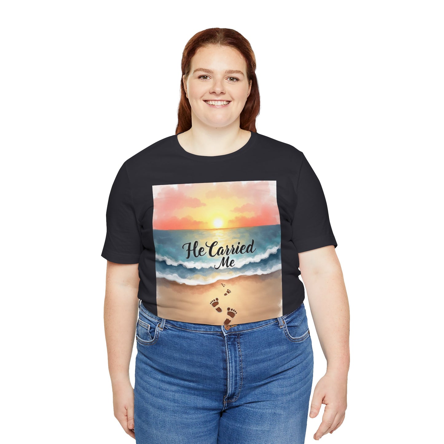 He Carried Me Scripture Tee | Inspirational Christian Faith Shirt