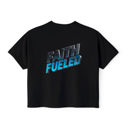Faith Fueled Boxy Tee — Women's Inspirational Graphic Tee
