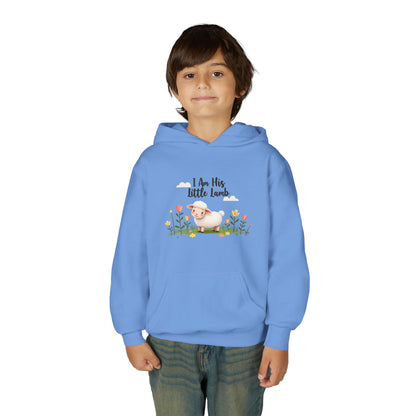 Youth Hoodie - "I Am His Little Lamb" Cute Floral Lamb Kids Pullover
