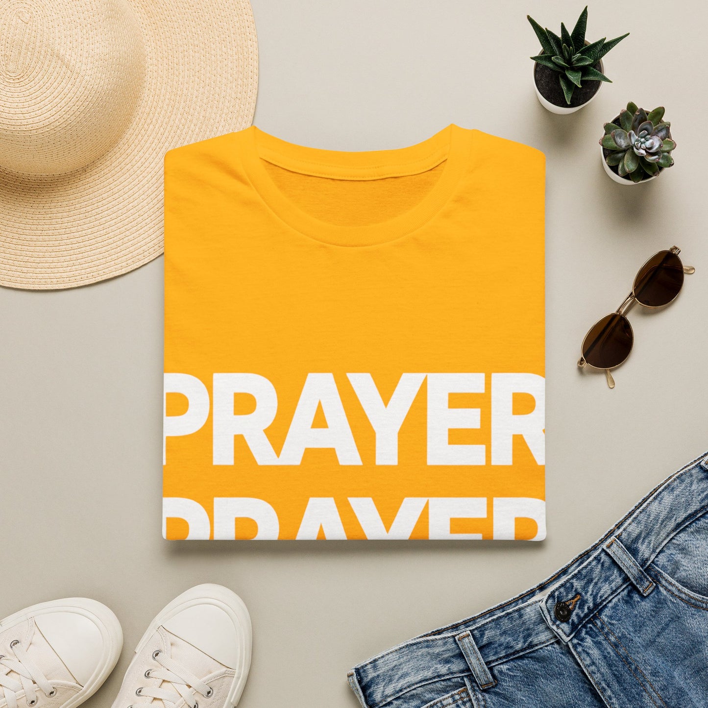 Prayer Repeat T-Shirt | Bold Spiritual Graphic Tee Gift