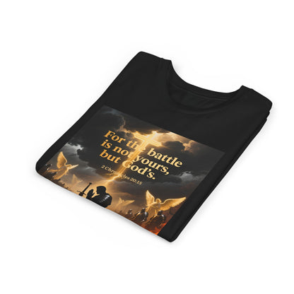 For the battle is not yours, but God's youth tee | Christian hands design | Meaningful Gift for Kids