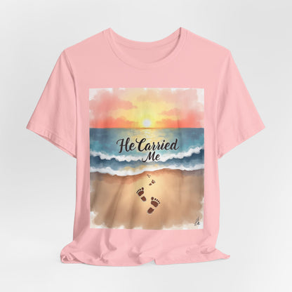 He Carried Me Scripture Tee | Inspirational Christian Faith Shirt