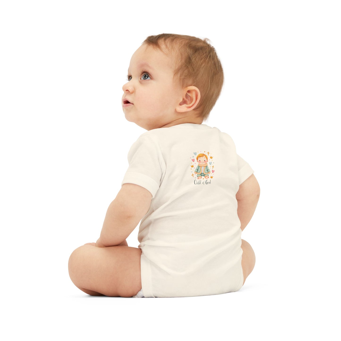 Infant One-Piece Bodysuit — Cute Little Girl Illustration "Hello World" Baby Bodysuit