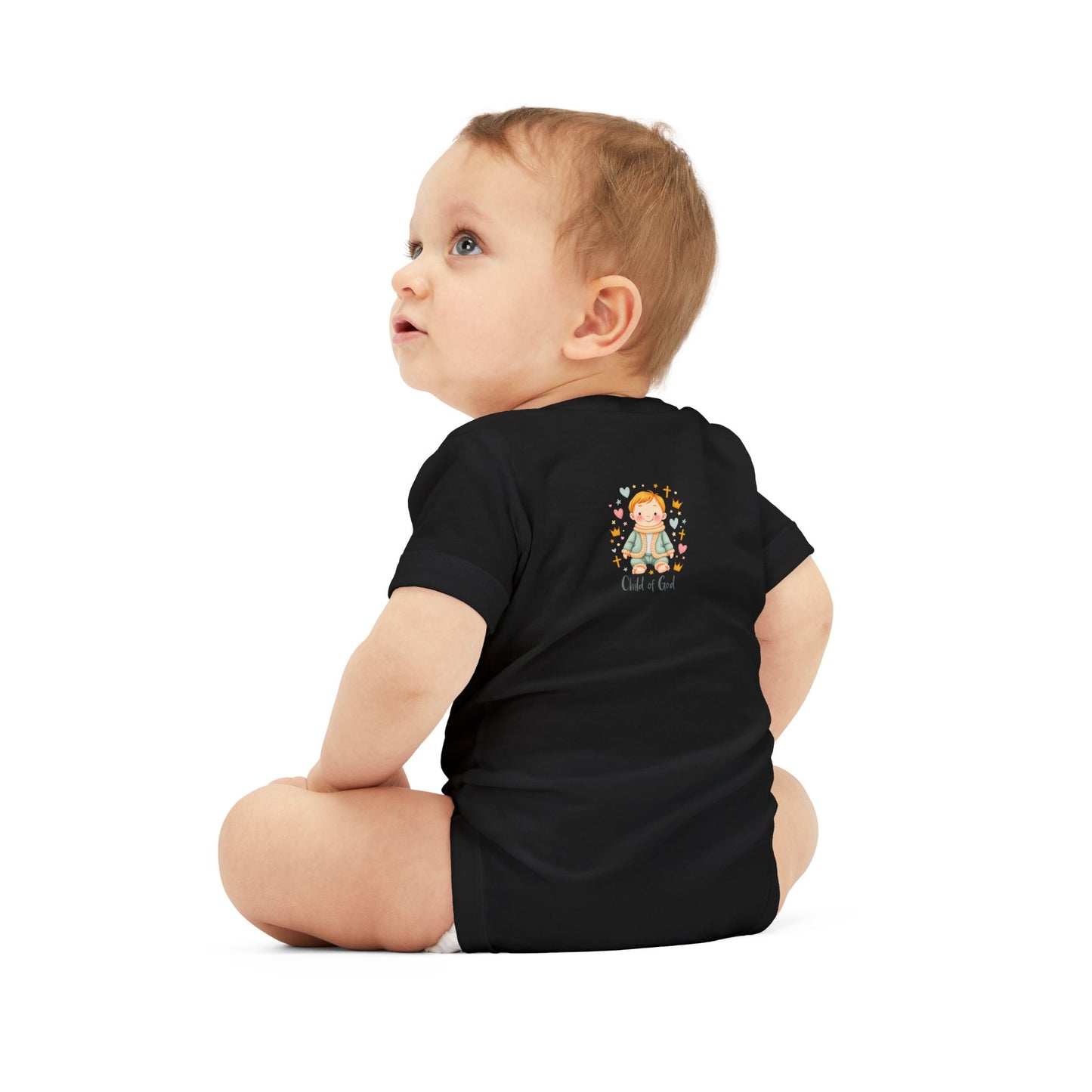 Infant One-Piece Bodysuit — Cute Little Girl Illustration "Hello World" Baby Bodysuit