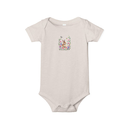 Floral Bunny Infant One-Piece Bodysuit