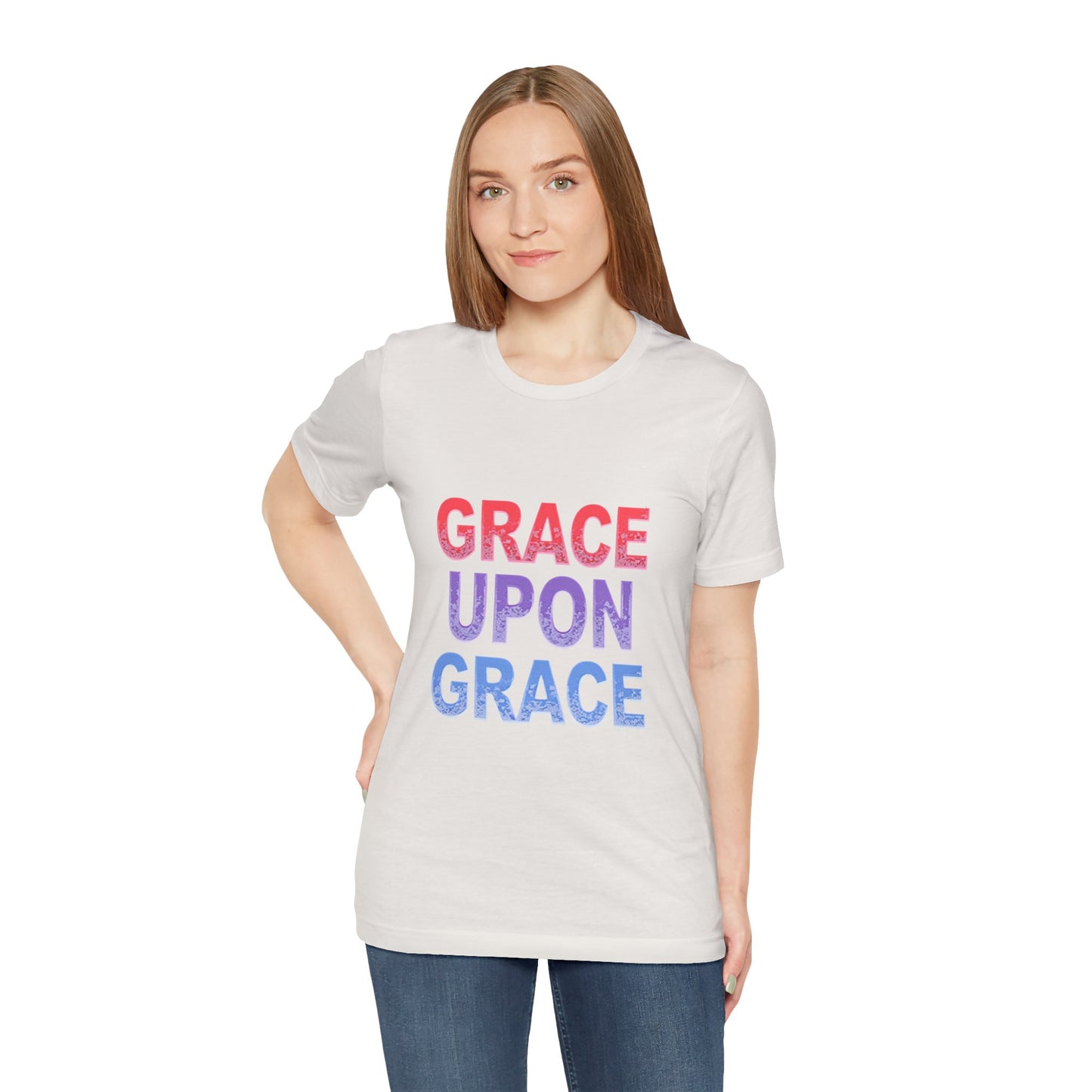 Inspirational Grace Upon Grace Shirt | Christian Typography Tee | Thoughtful Gift Idea