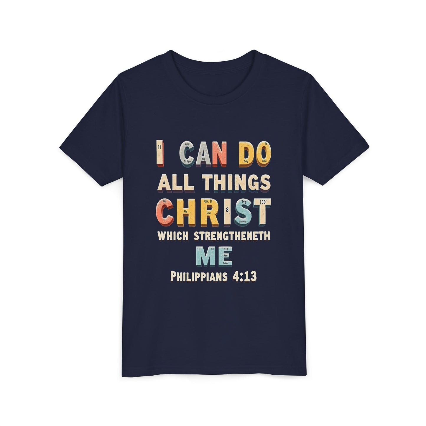 I Can Do All Things Christ Youth Tee | Philippians 4:13 Christian Kids Shirt