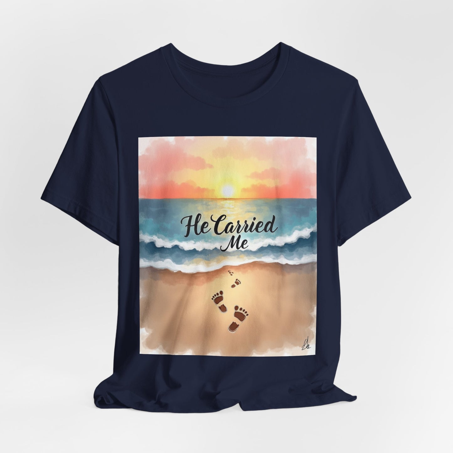 He Carried Me Scripture Tee | Inspirational Christian Faith Shirt