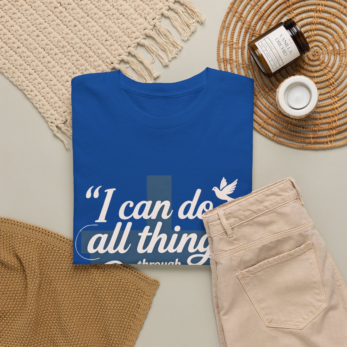 Philippians 4:13 Cotton Tee — "I Can Do All Things" Christian Prayer T-Shirt