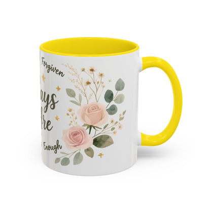Christian Coffee Mug - "God Says You Are" Floral Inspirational Mug (11/15oz)