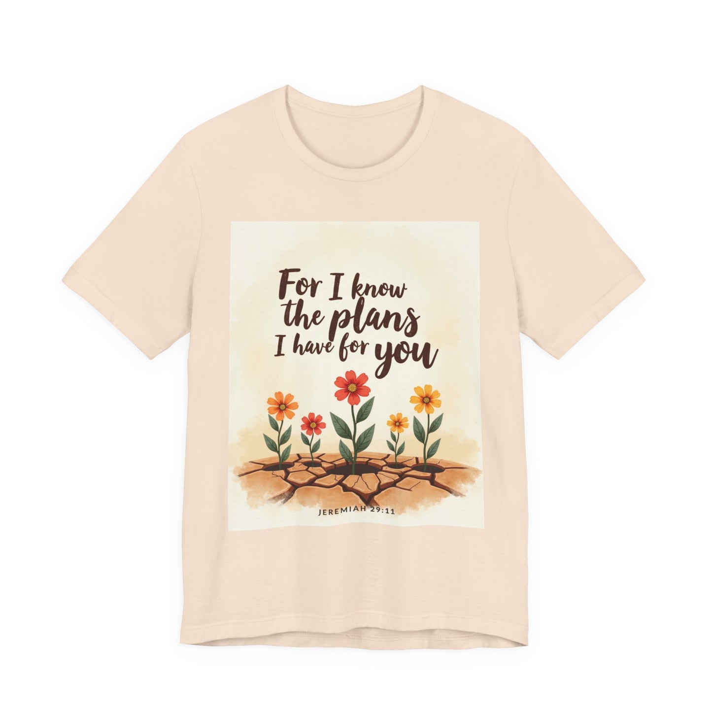 For I Know The Plans I Have For You tee | Jeremiah 29:11 floral roots scripture shirt | Meaningful Gift for Teens and Adults