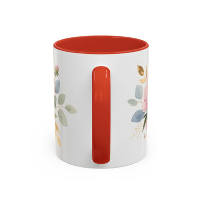 Grace Upon Grace Floral Coffee Mug — John 1:16 Scripture Accent Mug