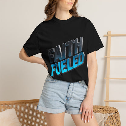 Faith Fueled Garment-Dyed Tee — Vintage Two-Tone Christian T-Shirt