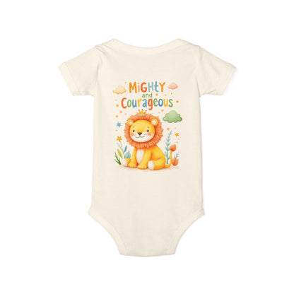Mighty and Courageous Lion Infant One‑Piece Bodysuit | Perfect Gift for Baby Showers | Birthday Gifts (Copy)