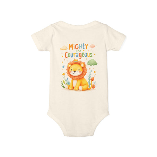 Mighty and Courageous Lion Infant One‑Piece Bodysuit | Perfect Gift for Baby Showers | Birthday Gifts (Copy)