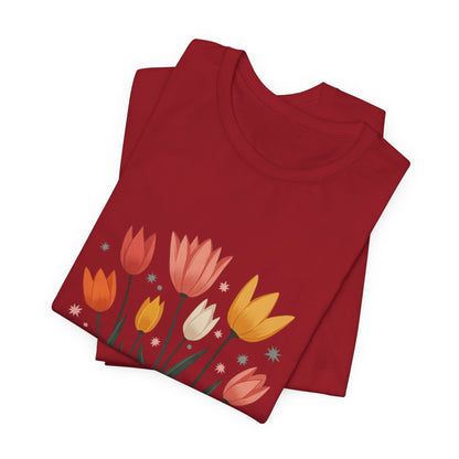 Tulip Floral Faith Shirt | Christian Spring Tee | Unique Gifts for Moms & Teens