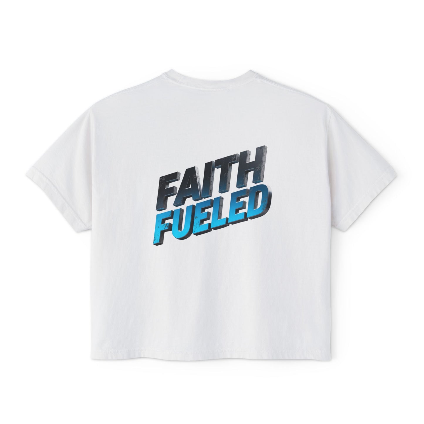 Faith Fueled Boxy Tee — Women's Inspirational Graphic Tee