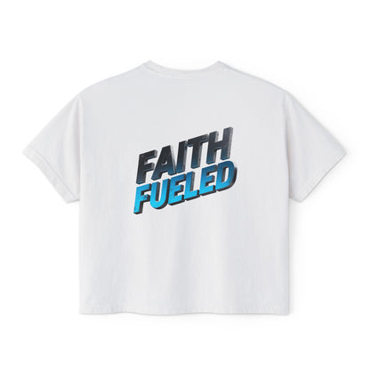 Faith Fueled Boxy Tee — Women's Inspirational Graphic Tee