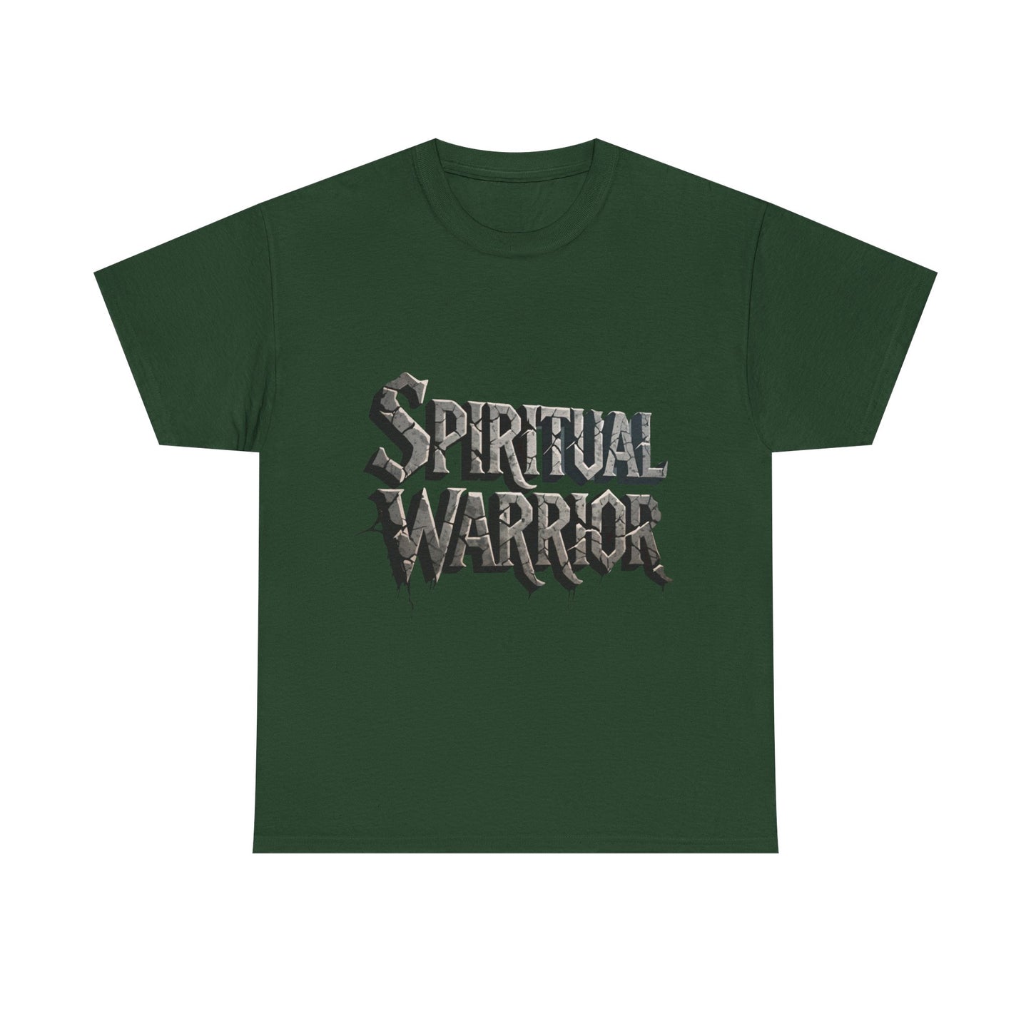 Spiritual Warrior T-Shirt — Gothic Lettering Faith & Strength Tee