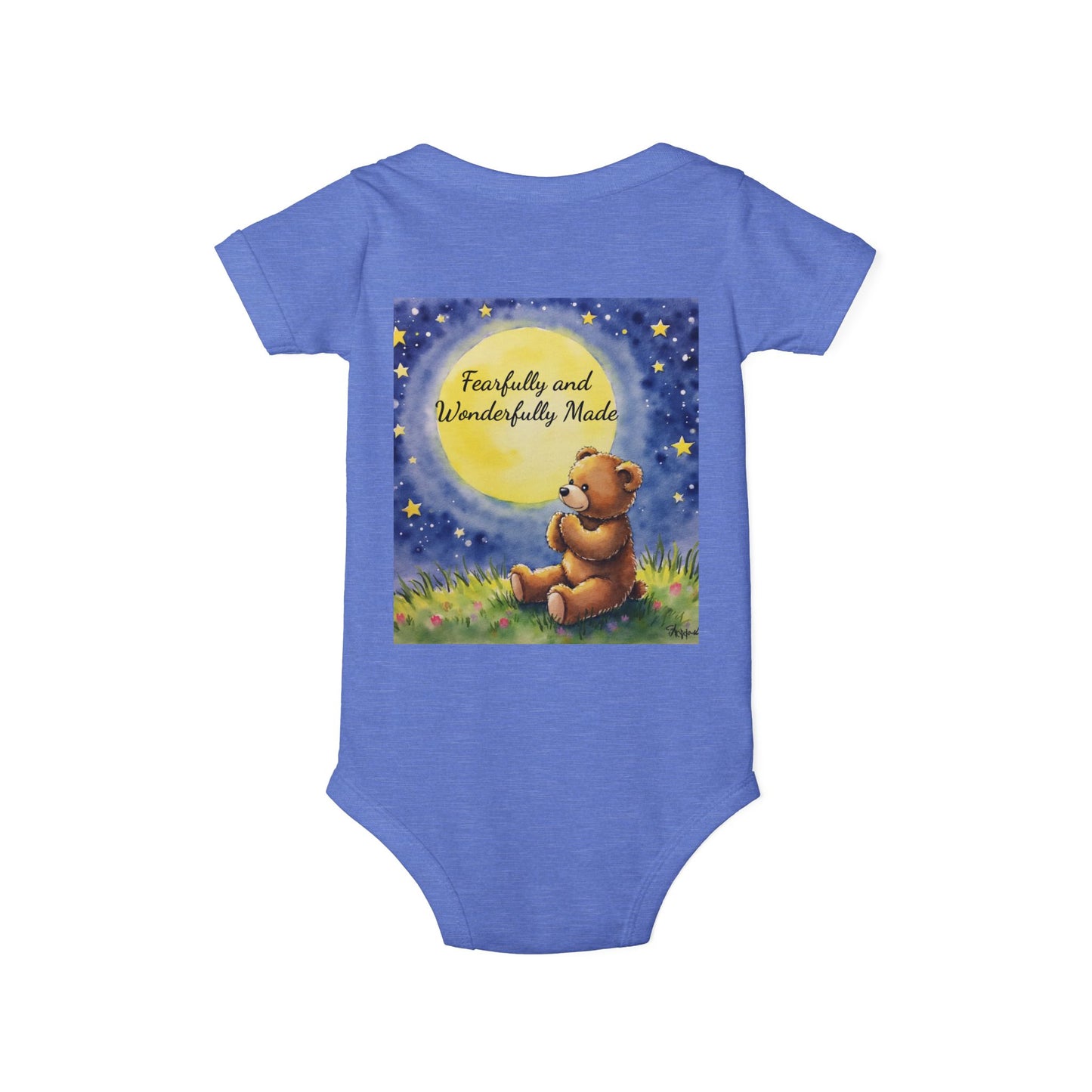 Infant One-Piece — 'Little Prayer Warrior' Bear Baby Bodysuit (Personalize Name)