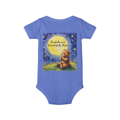 Infant One-Piece — 'Little Prayer Warrior' Bear Baby Bodysuit (Personalize Name)