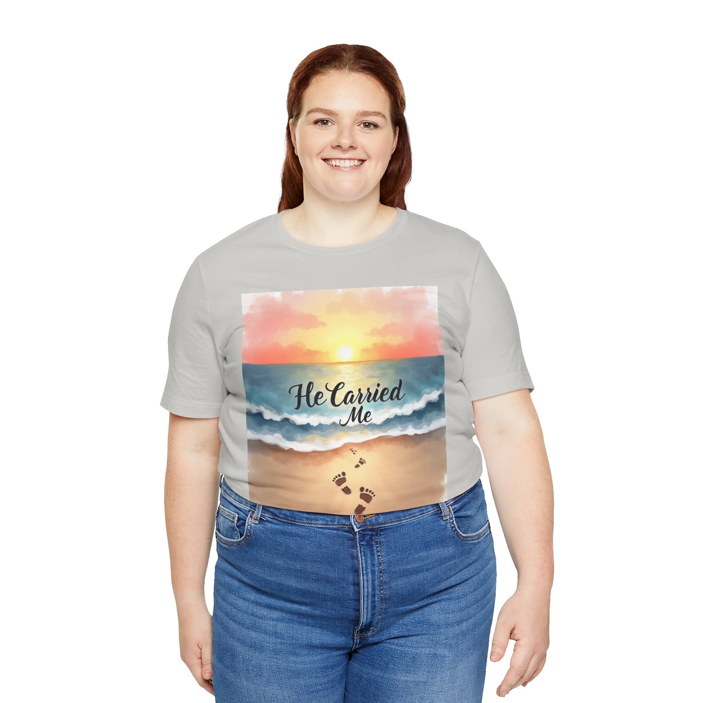 He Carried Me Scripture Tee | Inspirational Christian Faith Shirt