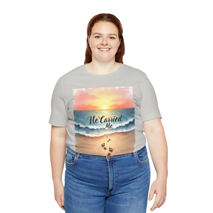 He Carried Me Scripture Tee | Inspirational Christian Faith Shirt