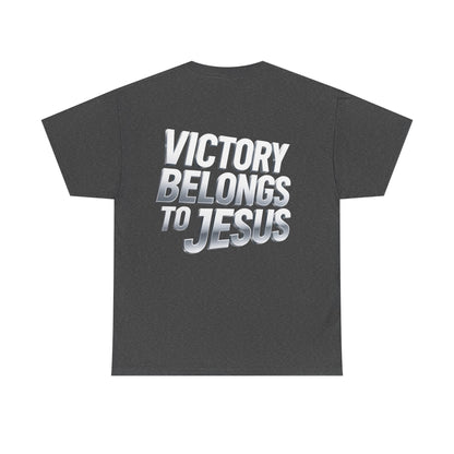 Victory Belongs to Jesus T-Shirt — Heavyweight Christian Faith Tee