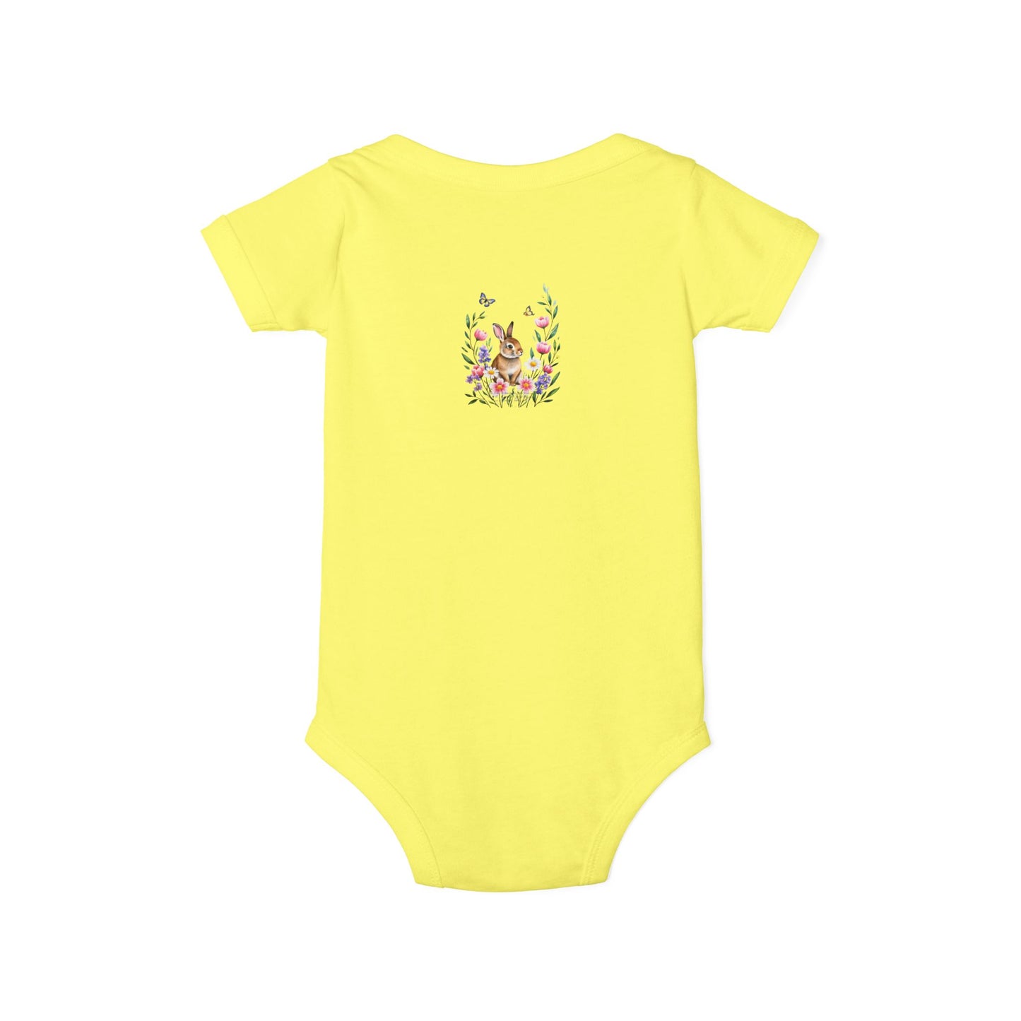 Floral Bunny Infant One-Piece Bodysuit