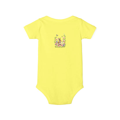 Floral Bunny Infant One-Piece Bodysuit