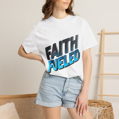 Faith Fueled Garment-Dyed Tee — Vintage Two-Tone Christian T-Shirt