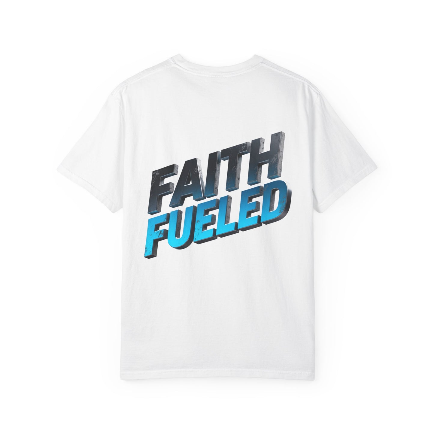 Faith Fueled Garment-Dyed Tee — Vintage Two-Tone Christian T-Shirt