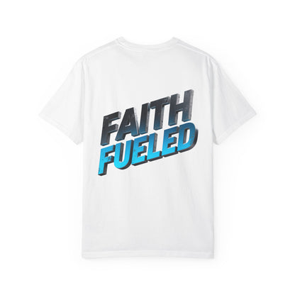 Faith Fueled Garment-Dyed Tee — Vintage Two-Tone Christian T-Shirt